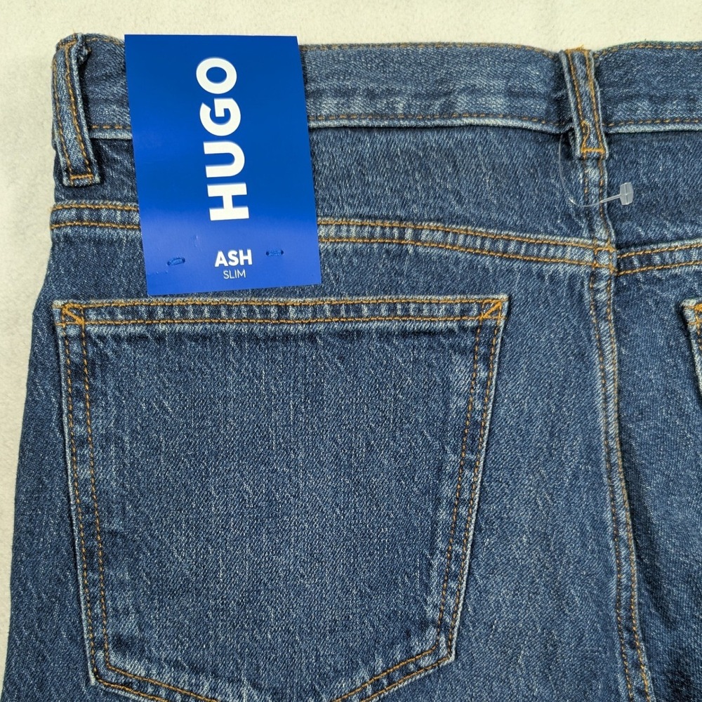 NEW HUGO Boss Ash Slim Fit Mens Jeans Blue Denim 30x32 50511502